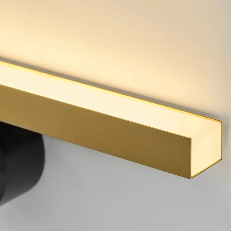 JMZM Modern LED Wall Lamp Bedside Lamp Nordic Copper Strip Desk Mirror Front Lighting For Living Study Room Bedroom Make up image 5