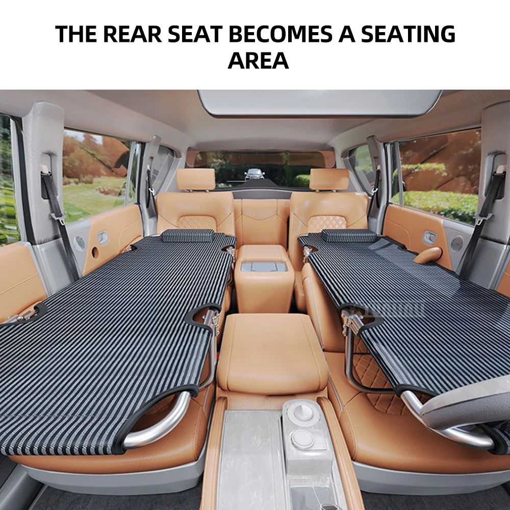 Multi-Function Car Bed Camper Van Folding Bed 160x55x36cm Co-pilot Sleeping Camping Bed Passenger Portable Folding Travel Bed