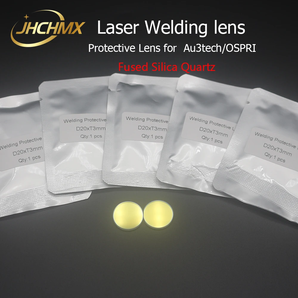 JHCHMX Fiber Laser Hand-holder saldatura protettiva per finestre lente D20 * T3 per Au3tech OSPRI saldatura Laser testa della pistola a mano