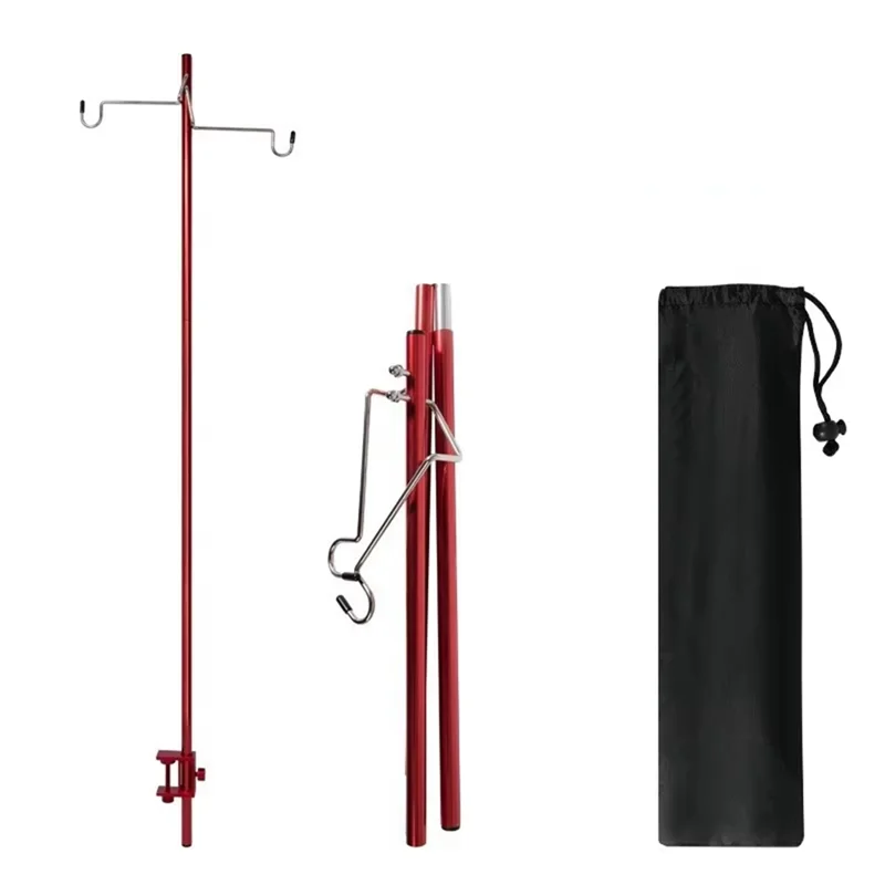 

Y49A-Уличная подставка для фонаря для кемпинга, портативная складная вешалка для бесплатной установки, складной держатель для светильника, красный