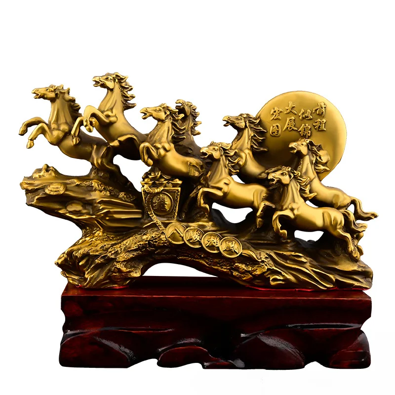 Bronze horse, eight horses, pure copper horse to success, zodiac horse, eight horses galloping