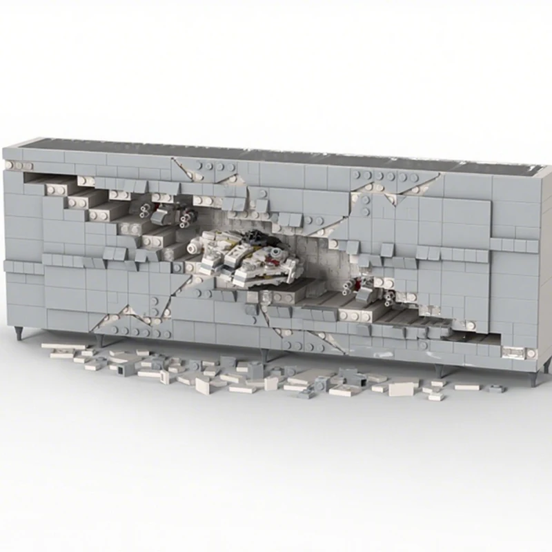 821개 MOC 마이크로 디오라마 좁은 계곡 개념 파트 I 스타 배틀 블록 크리스마스 선물 부모-자녀 상호작용 창의적