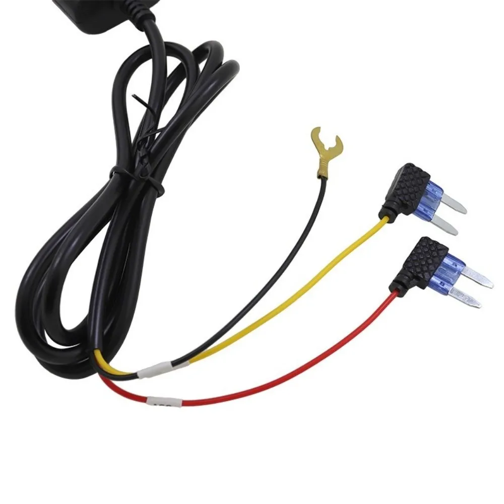 Durable 3.2m Dash Cam Hardwire Kit Low Voltage Protection Fuse Tap Connectors Dash Cam Hard Wire Kit Dashboard Camera Cable