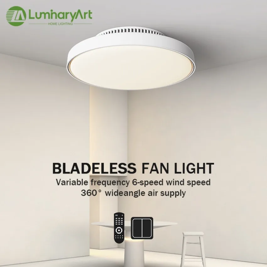 invisible blateless led ventilador de teto luz velocidade baixa decibel vento forte dimmable frequencia variavel casa ventilador eletrico 01