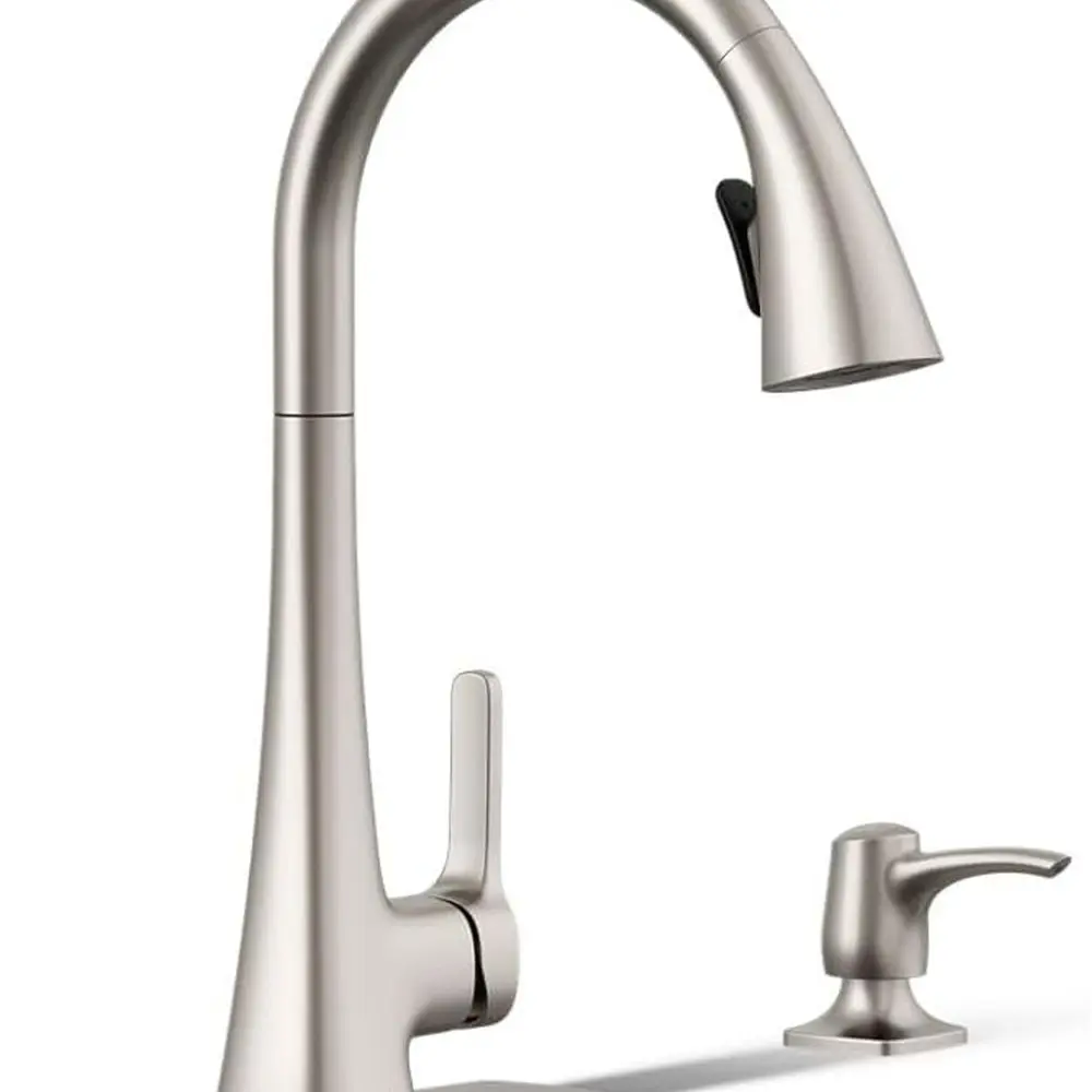 

R22867-SD-VS Maxton Pull-Down Kitchen Faucet with Soap Dispenser/Lotion Dispenser, Kitchen Sink Faucet with Pull Down Sprayer, V