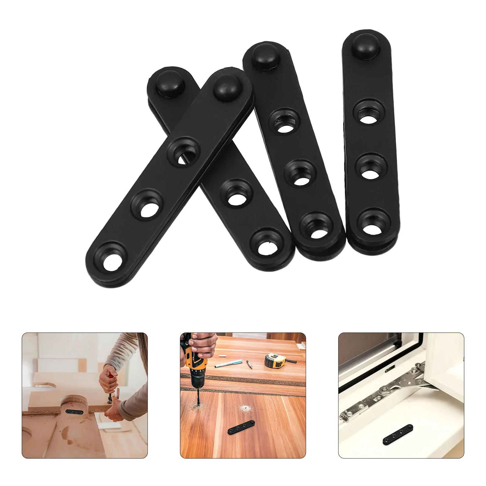 4PCS Straight Brackets Mending Plate Metal Brackets for Brace Heavy Duty Joining Plates for Wood Fence Bookcase Cabinet Straight