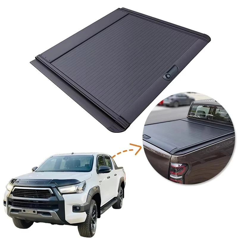 Seamless Waterproof Car Parts Roller Lid up Pick up Truck Aluminium Alloy Tonneau Cover for TOYOTA Hilux REVO / ROCCO 2020-2024