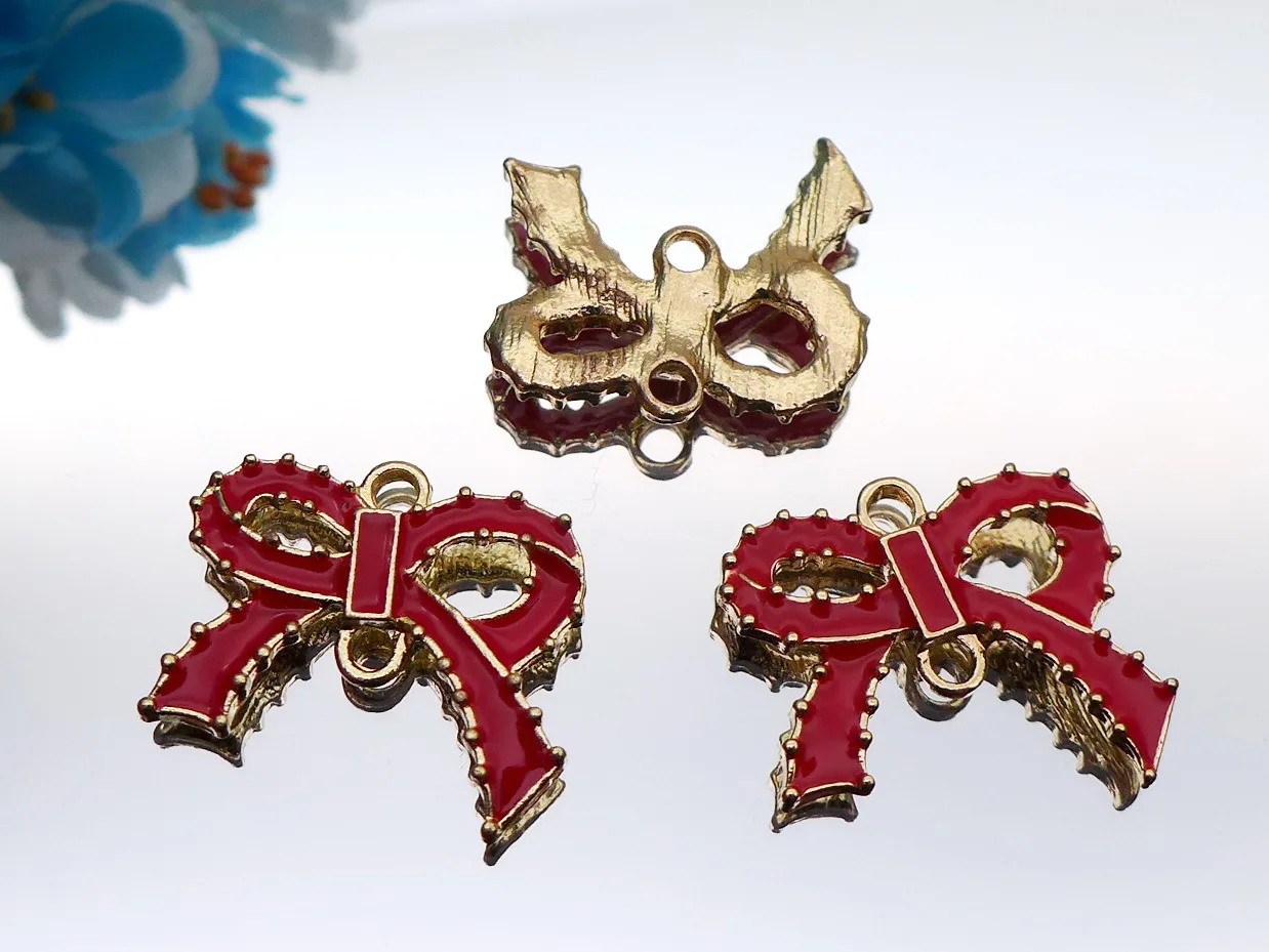 50/100 шт., 20x17 мм галстук-бабочка с камнями