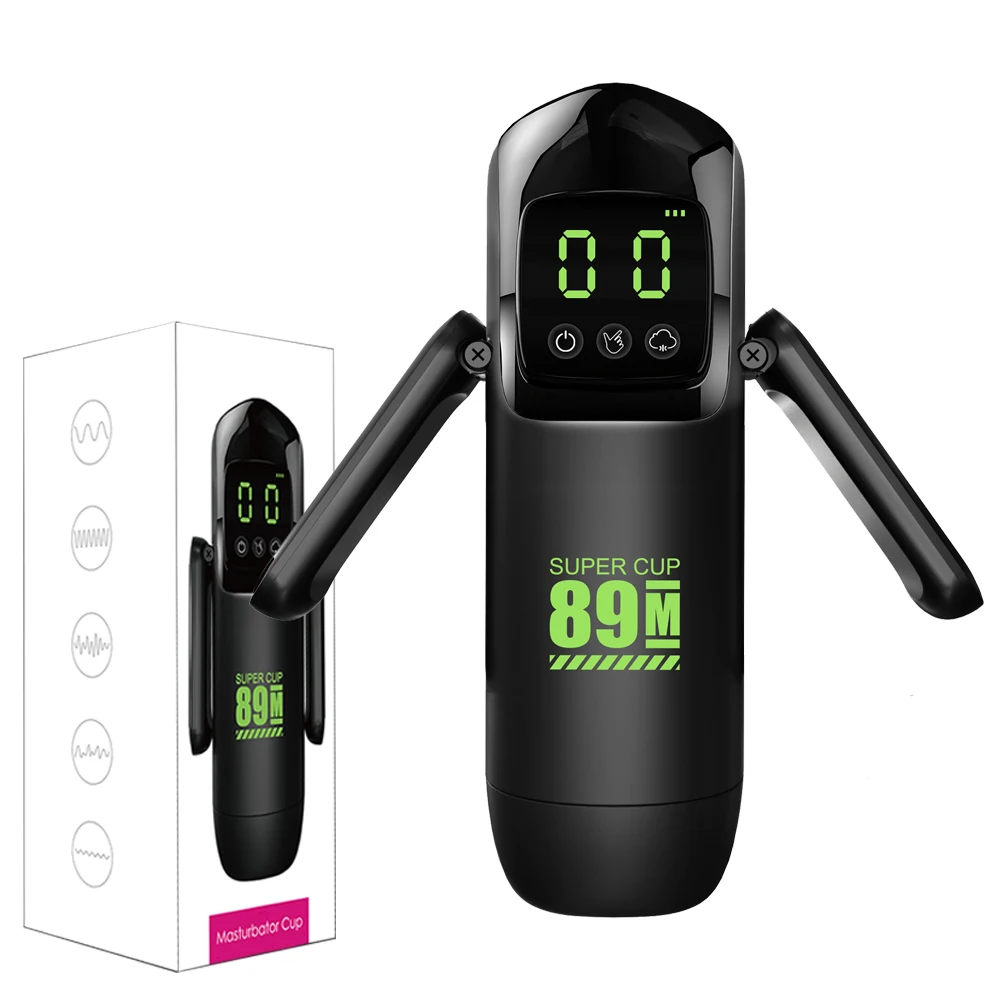 Automatic Male Masturbator Men Sex Toys Suction Vibration Male Masturbation Cup With Handle Penis Pump Pocket Pussy Stroker