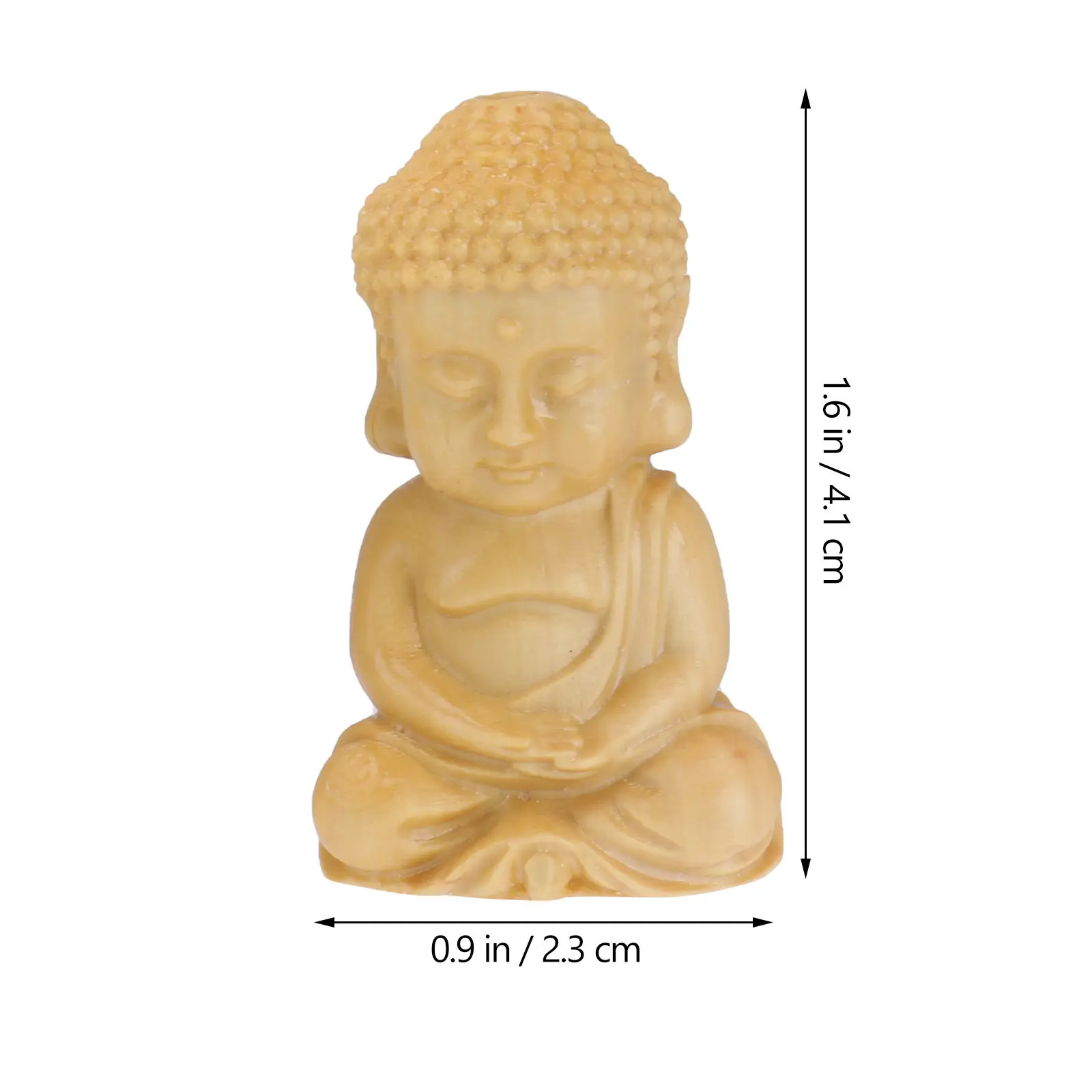 3Pcs Buddha Decoration Hand Carved Mini Avalokitesvara Statue Set Portable Floral Pot Micro Ornament Zen Home Office Buddhist - view 4