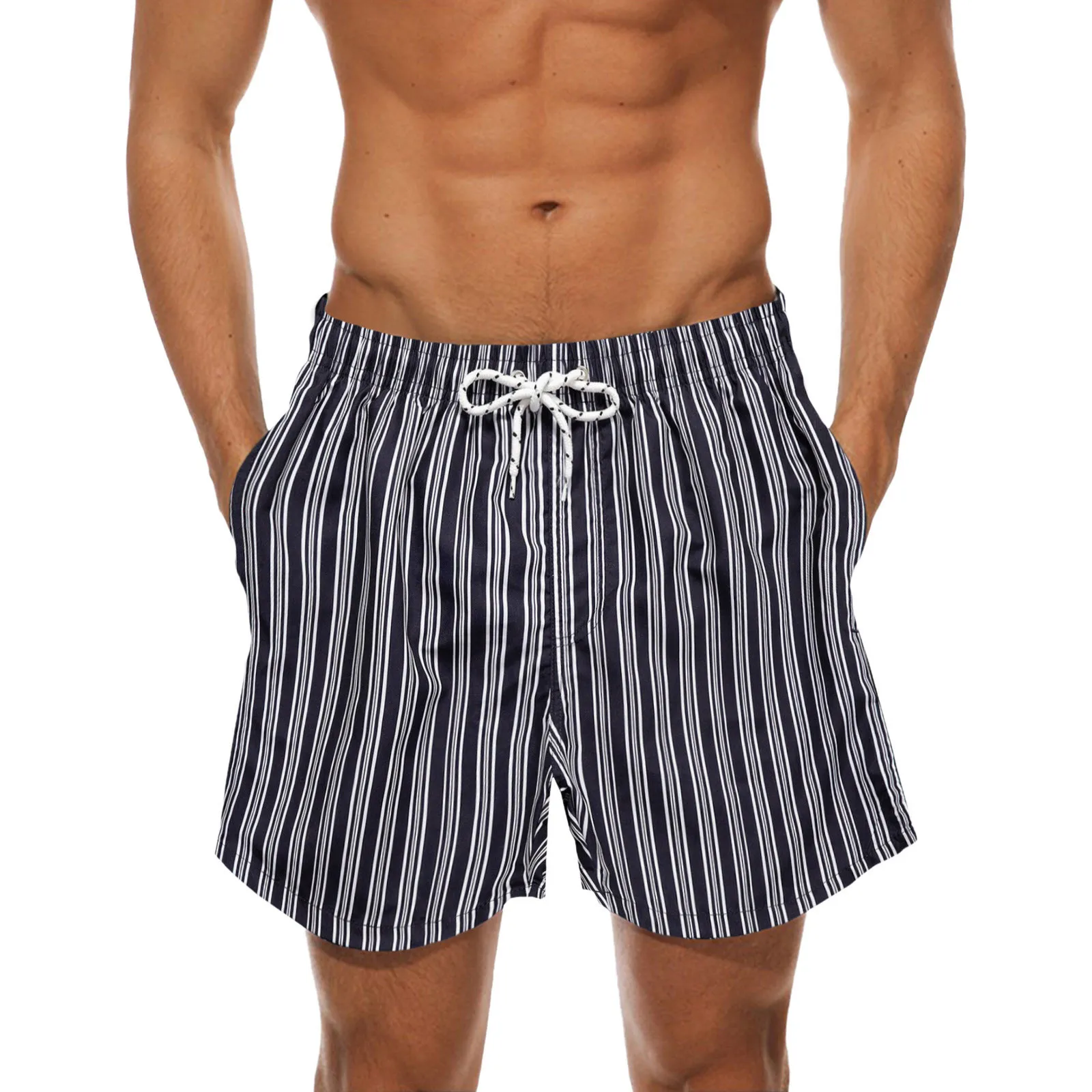 Shorts Board Pocket Men's Tether Loose Summer Casual Shorts Printed Men's Board Shorts Men's Bathing Suits