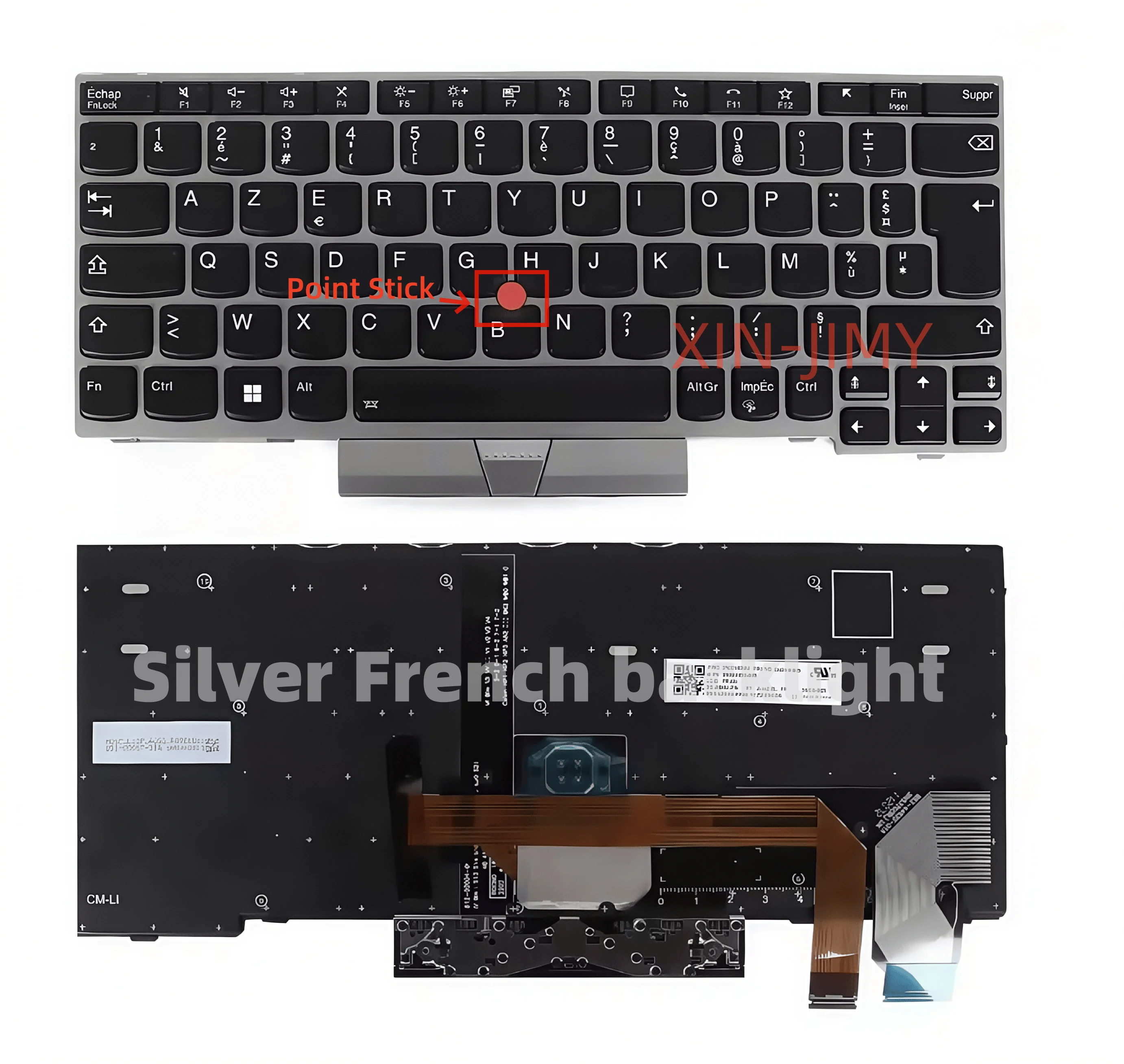 

Черная клавиатура для ноутбука с французской серебряной рамкой для Lenovo lBM Thinkpad X280 X13 Gen1 L13 Gen2 с подсветкой и точечной ручкой