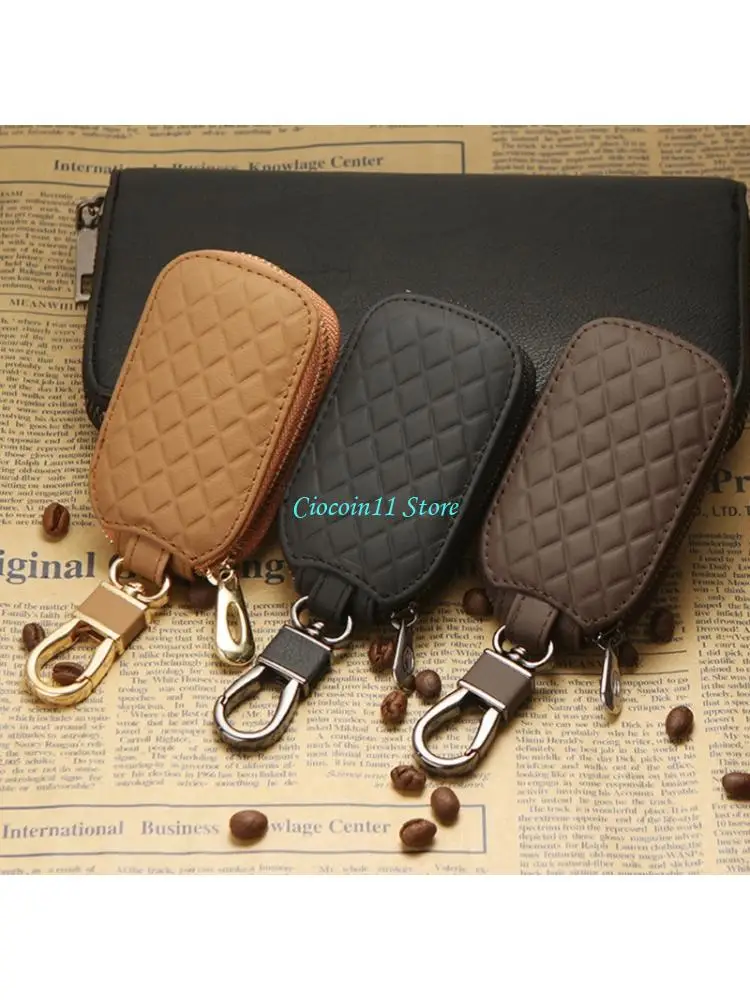 Y1UB PU Leather Keychain Wallet Prevents Scratches On Bag