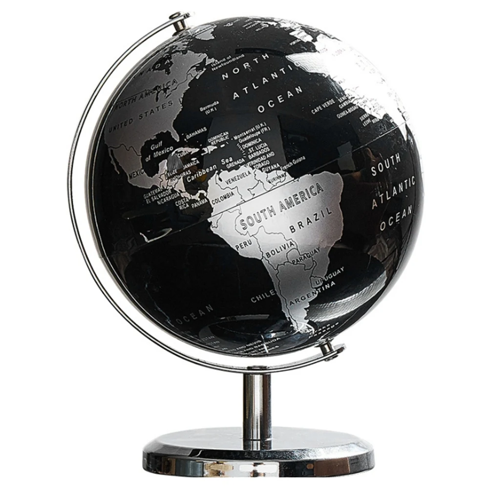 

World Globe Constellation Map Globe for Home Table Desk Ornaments Gift Office Home Decoration Accessories(Black)