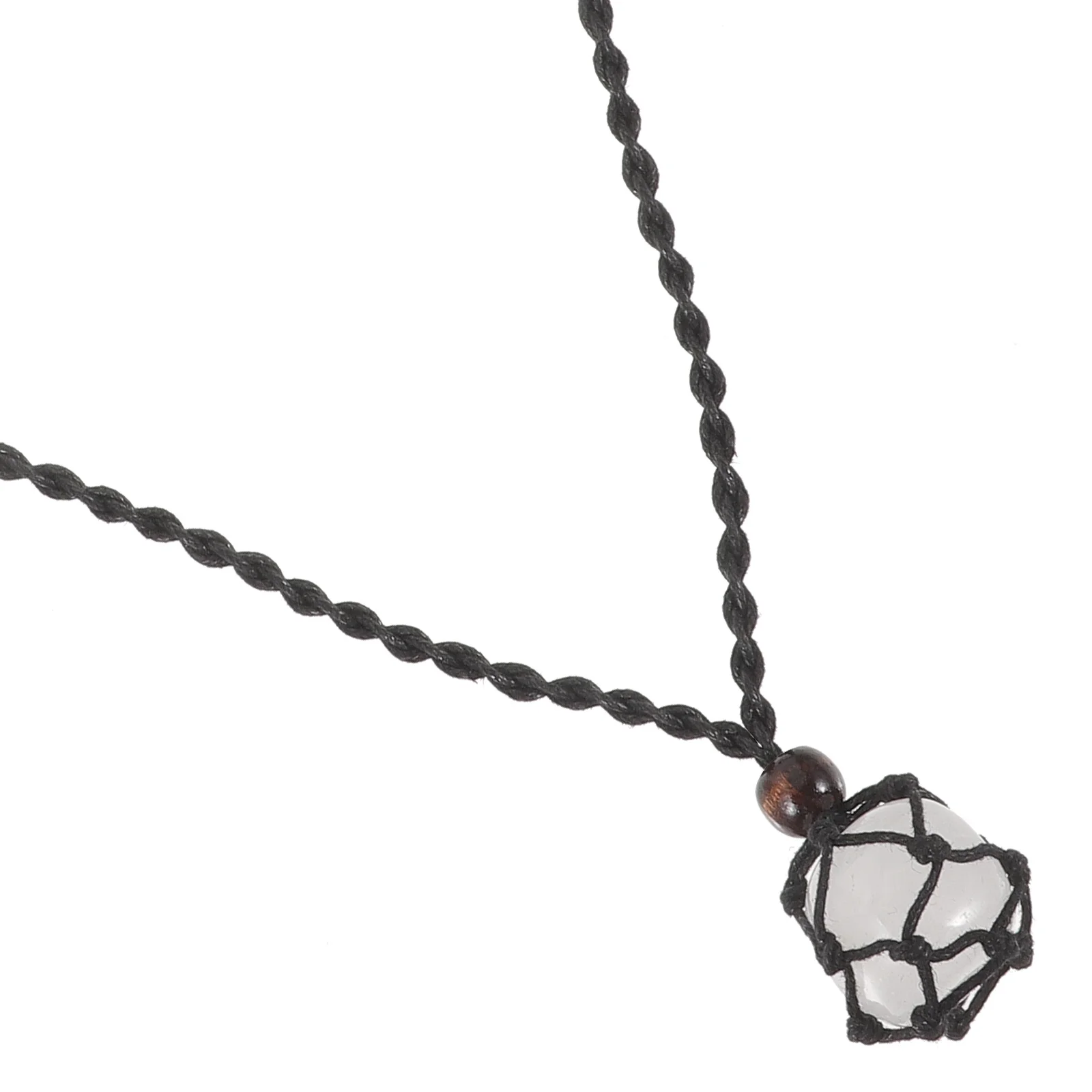 

Gemstone Crystal Necklace Adjustable Rope Pendant Jewelry for Women Men Long Wearing Comfortable Durable Not Easy to Fade