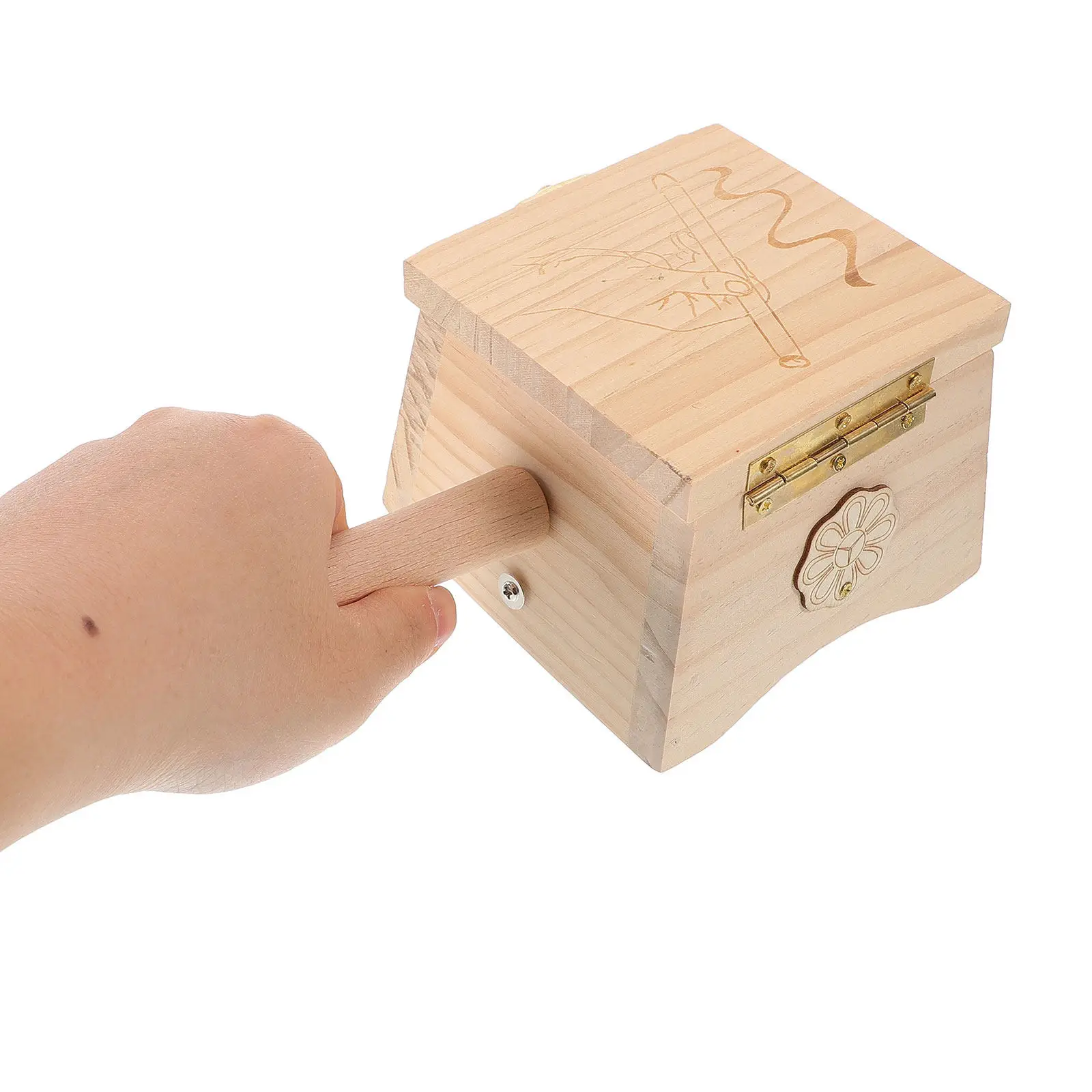 Wooden Moxibustion Jar for Home Travel Use Abdomen Targeting Traditional Moxa Therapy Device Compact Lightweight Safe Flat