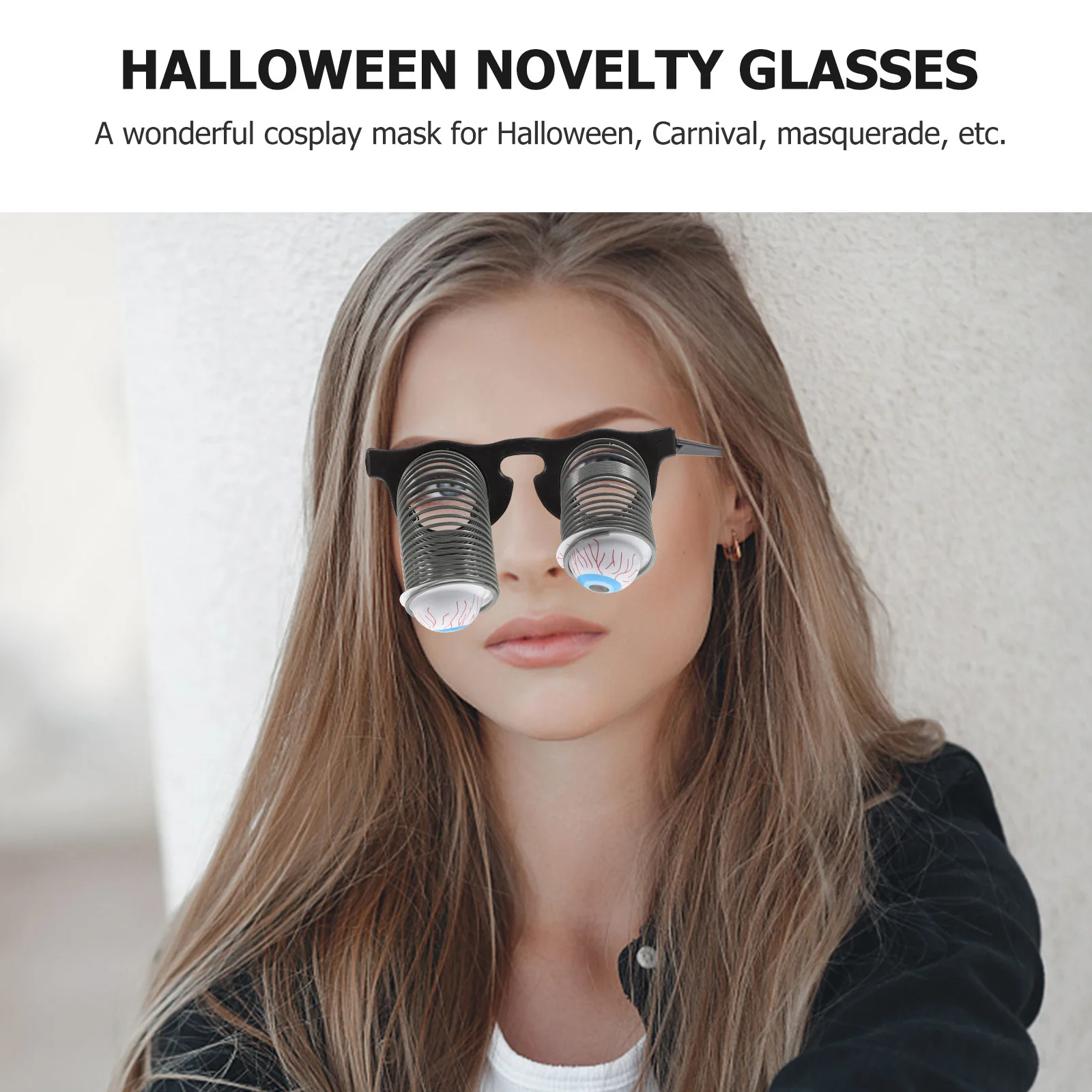 

Eyeball Glasses Drooping Eye Thick Plastic Frame Horror Costume Party Sudden Drop Scary Eyes Halloween Glasses