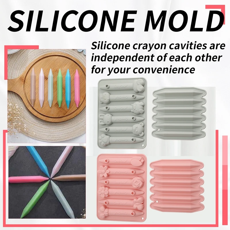 Stampo in silicone Confezione da 4 cavità di stampi per pastelli assortiti Stampo in silicone per pastelli 3D Stampo per pastelli triangolari Stampo per cioccolato in silicone