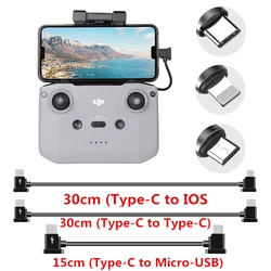 Data Cable for DJI Mavic 3/MINI 3 Pro/MINI 2/FPV/POCKET 2/AIR 2S/ Air 2/OSMO/Avata Pocket Accessory TYPE C IOS USB Android Wire