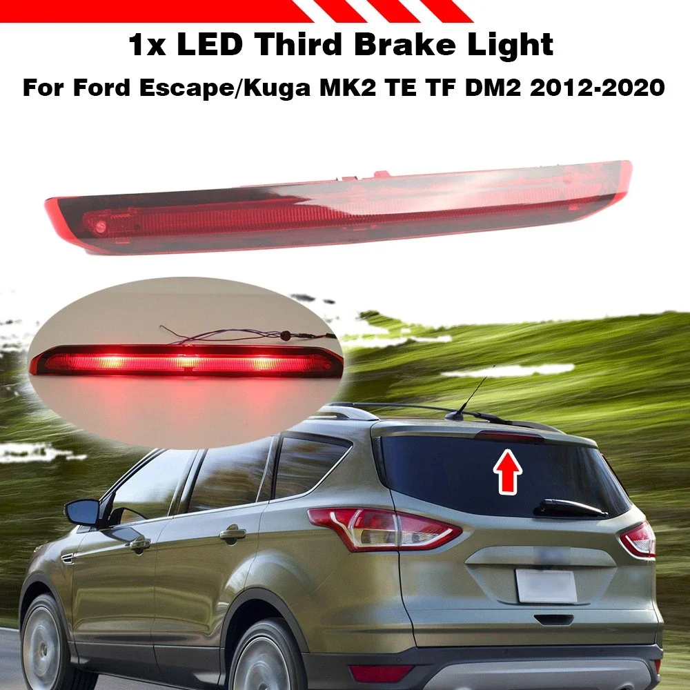 Car High Level Brake LED Light For Ford Escape/Kuga MK2 TE TF DM2 2012-2020 Red Rear Third LED High Level Brake Stop Light Lamp
