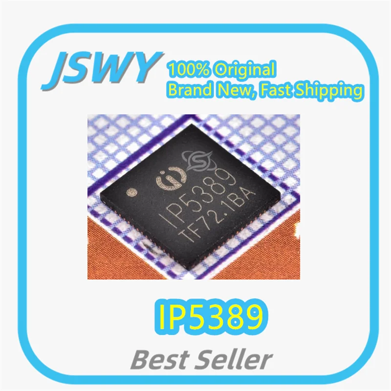 (2/30 Pieces) IP5389 IP5389-BZ IP5389-I2C QFN-64 Bidirectional 100W Fast Charging Chip Genuine Original Product