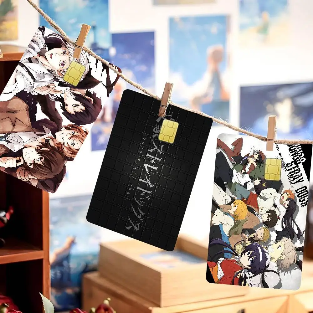 Anime B-Bungo S-Stray D-Dogs Credit Card Skin Stickers No Adhesive Residue Water Proof for VISA Credit Card Subway Access Card