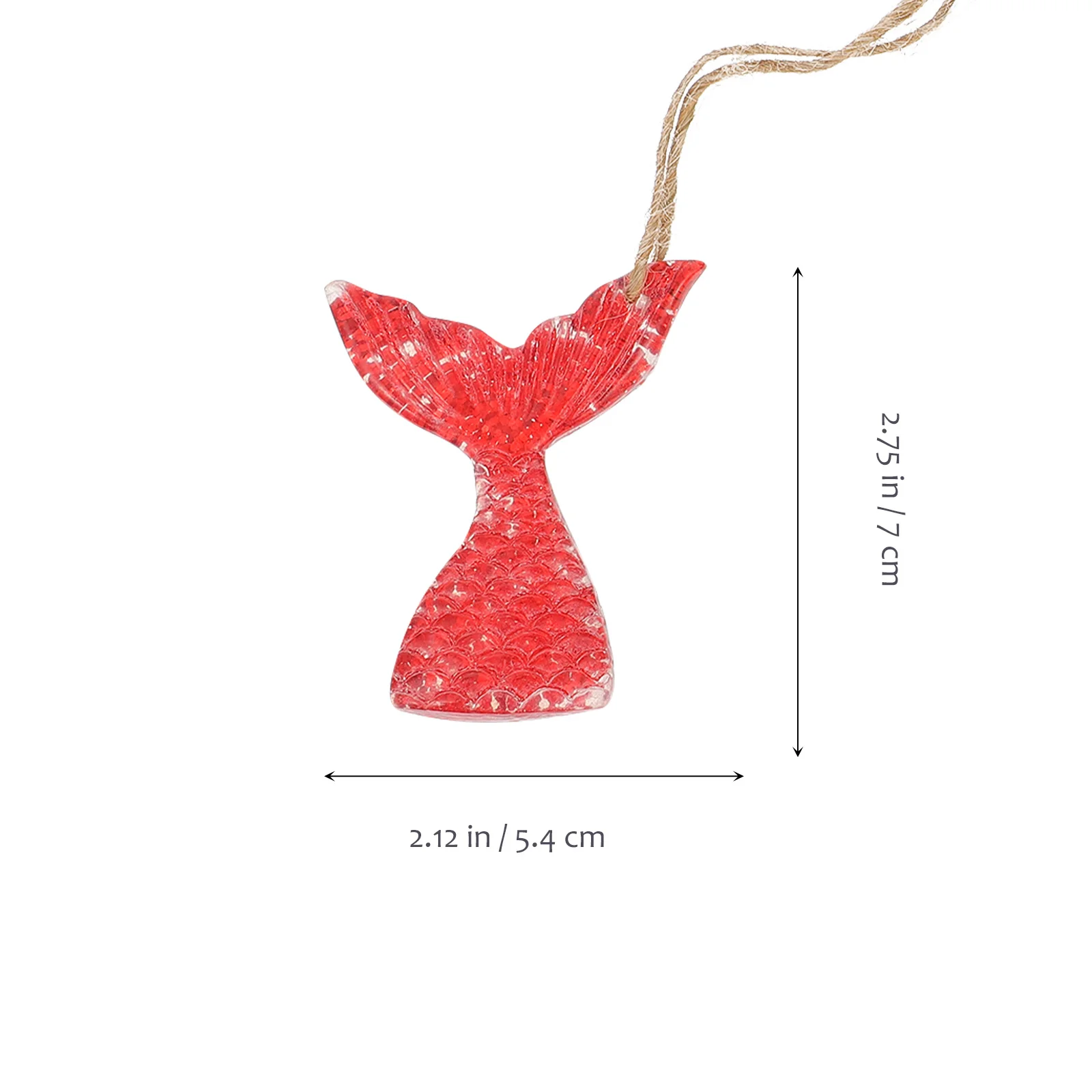 

7Pcs Fish Tail Pendants Resin Vibrant Color Hanging Decor for DIY Living Room Bedroom Wall Door Party Decoration