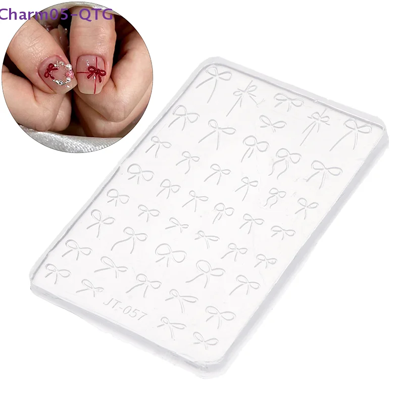 

NEW Bowknot Mold 3D Carving Stamping Plates Manicure Art Decorations DIY Design Silicone Nail Art Mold Template For Nail Charms