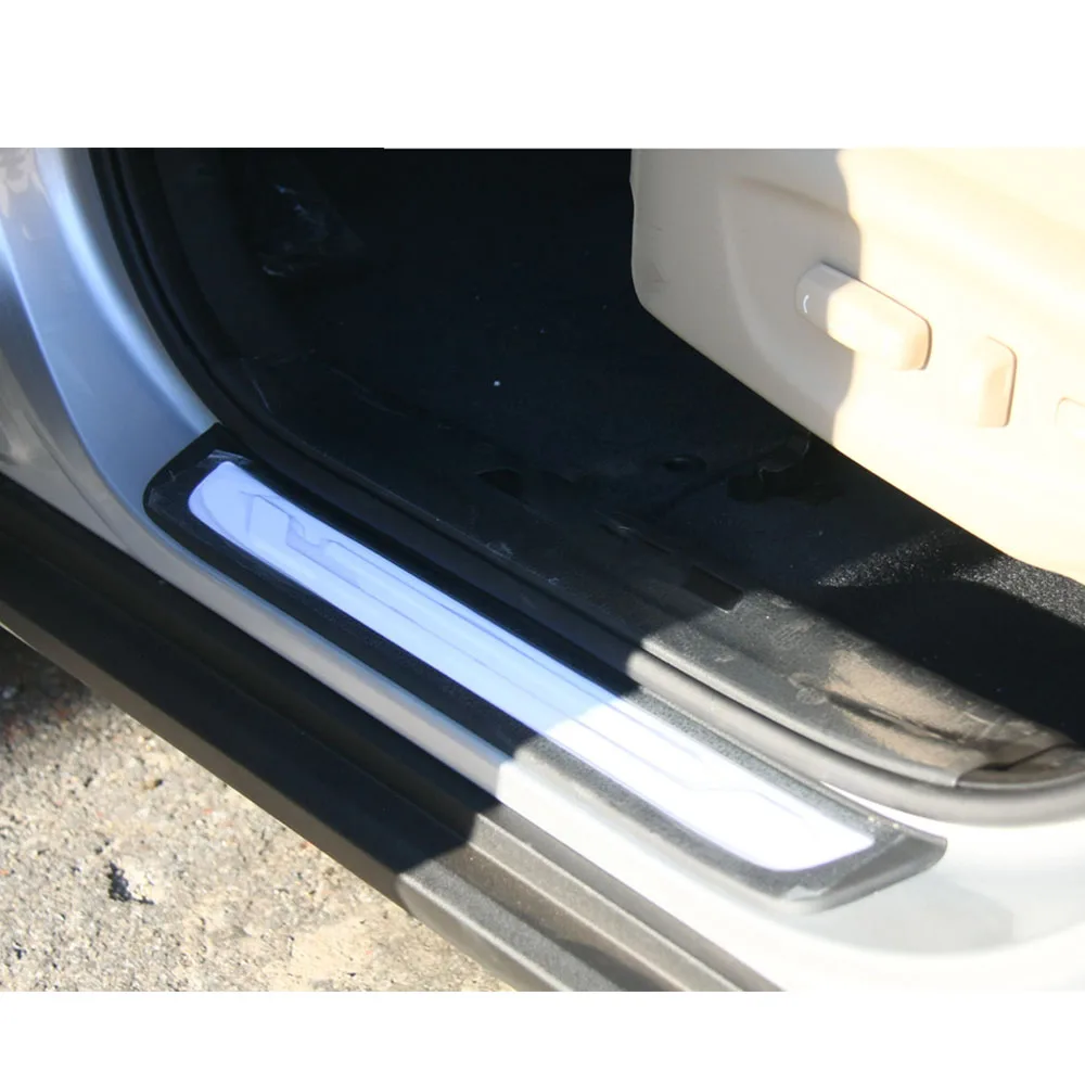 For Kia Sorento L 2009 2010 2011 2012 Car Stainless Steel Pedal Door Sill Scuff Plate Inner Built Threshold Bumper Part 4pcs