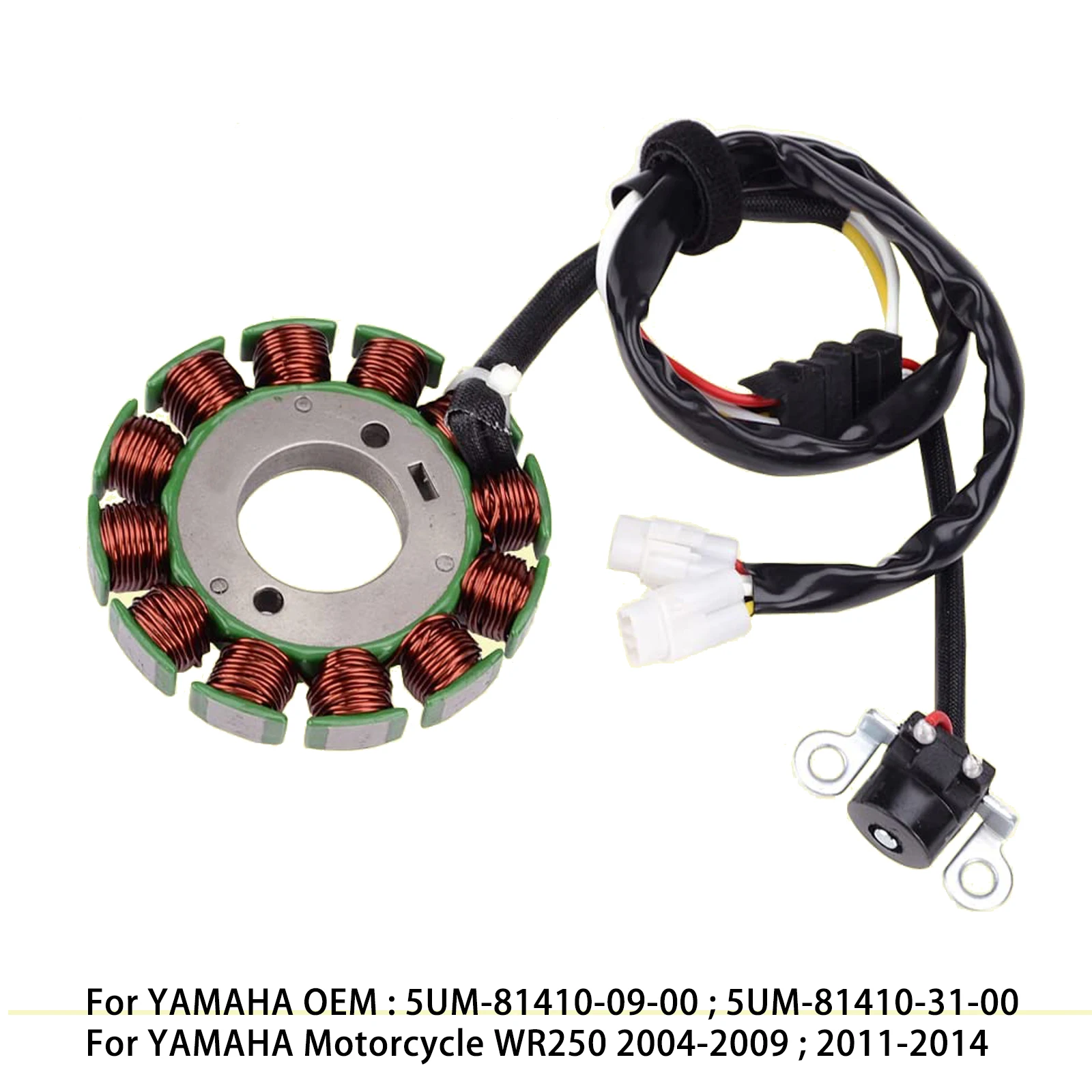 

Motorcycle Generator Stator Coil For YAMAHA WR250F WR 250F 2004-2009/2011-2014 OEM:5UM-81410-09-00 5UM-81410-31-00