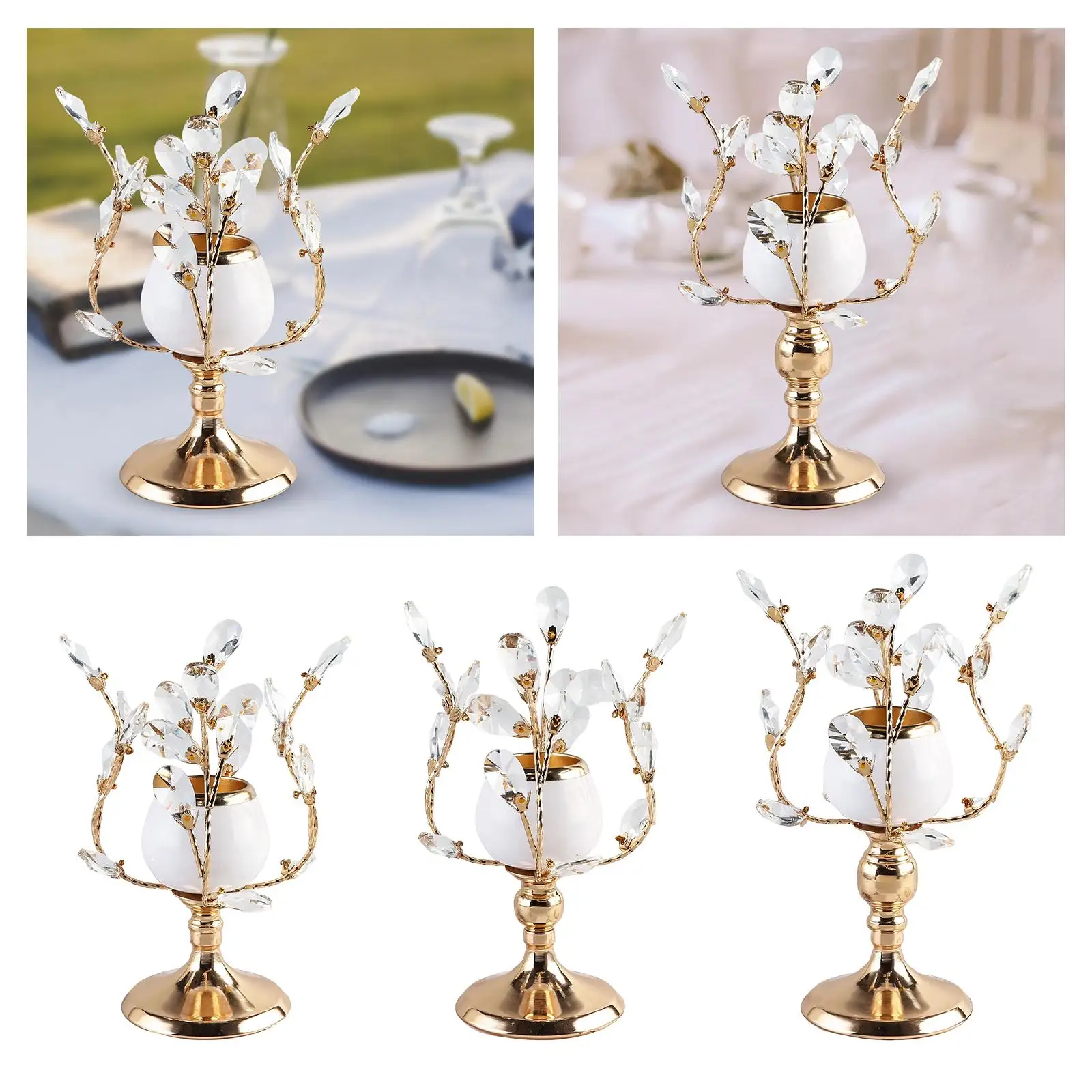 

luxury Candle Holder Wedding Tealight Party Decor Pillar Stand
