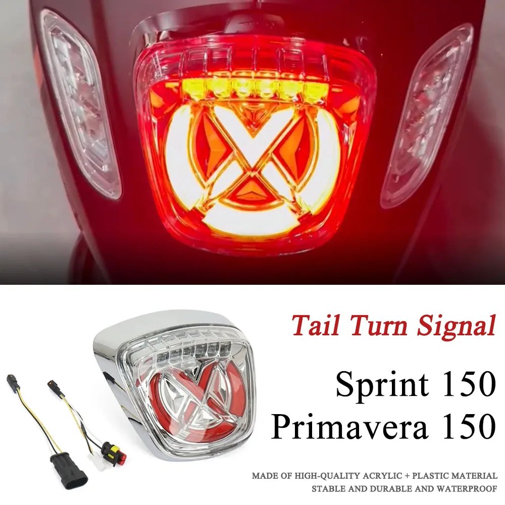 

Fits For Vespa Sprint150 Primavera Sprint 150 Motorcycle Accessories Taillights Rear Tail Light Brake Blinker Stop Brake Lamp