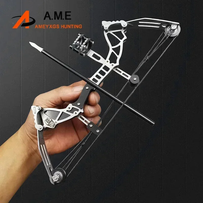 

12 lbs Archery Mini Compound Bow Arrow Set 20m Range Powerful Stainless Steel Bow for Indoor Outdoor Entertainment Shooting Bow