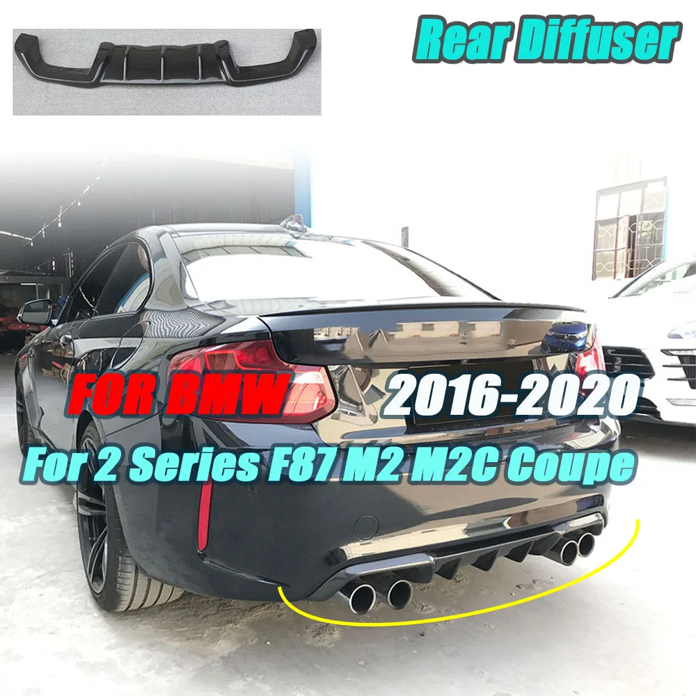 

JCYECF Carbon Fiber Car Rear Lip Diffuser Spoiler For BMW 2 Series F87 M2 M2C Coupe 2 Door 2016 - 2020 Diffuser