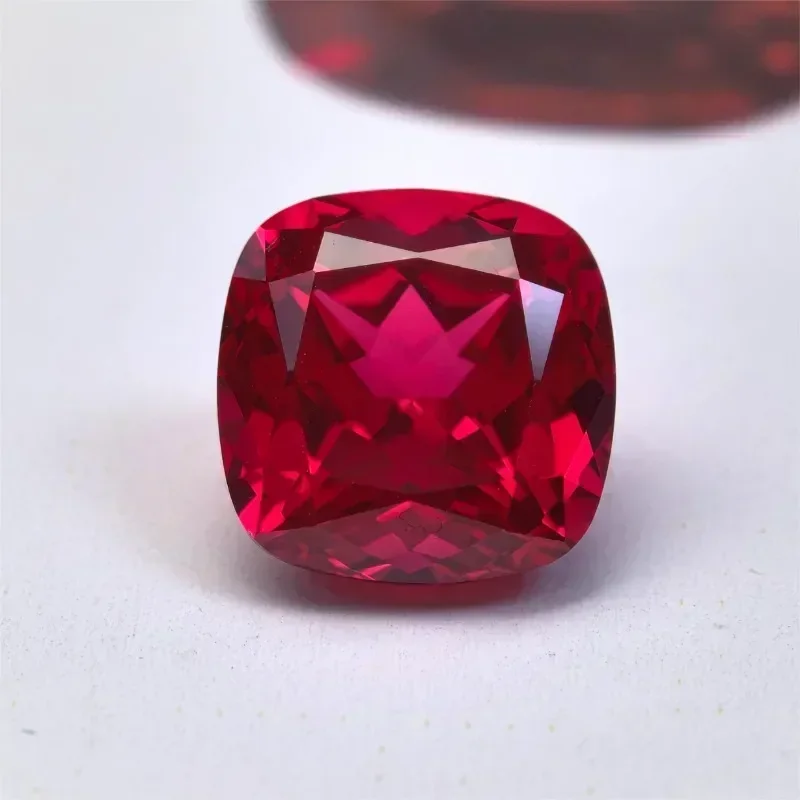 

Lab Grown Ruby Square Cushion Shape VVS1 Selectable AGL Certificate Quality Gemstone for Diy Jewelry Making Materials