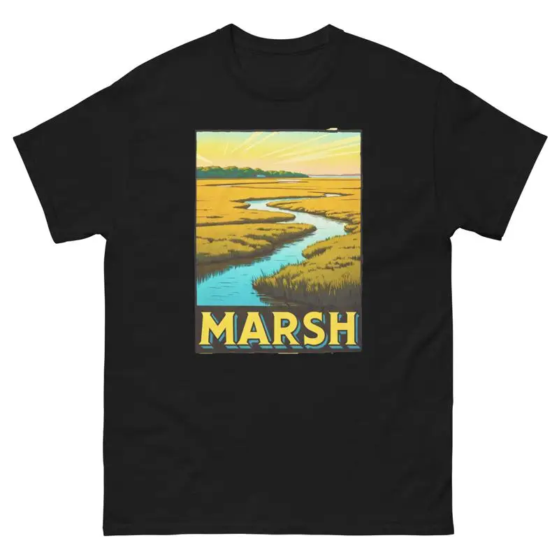 

Marsh Geographical Landscape Location Scenery T Shirt