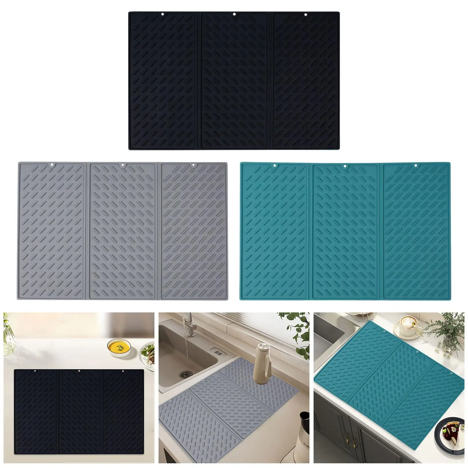 بساط تجفيف الأطباق بالوعة تجفيف حصيرة مقاومة للحرارة عدم الانزلاق طبق استنزاف حصيرة مقاوم للماء استنزاف وسادة ل منصة تجفيف طاولة المطبخ #1