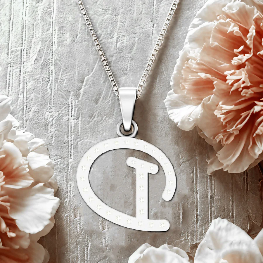 Colares de moissanite com pingente de letra "D'' com certificado Gra colar de prata esterlina 925 para mulheres