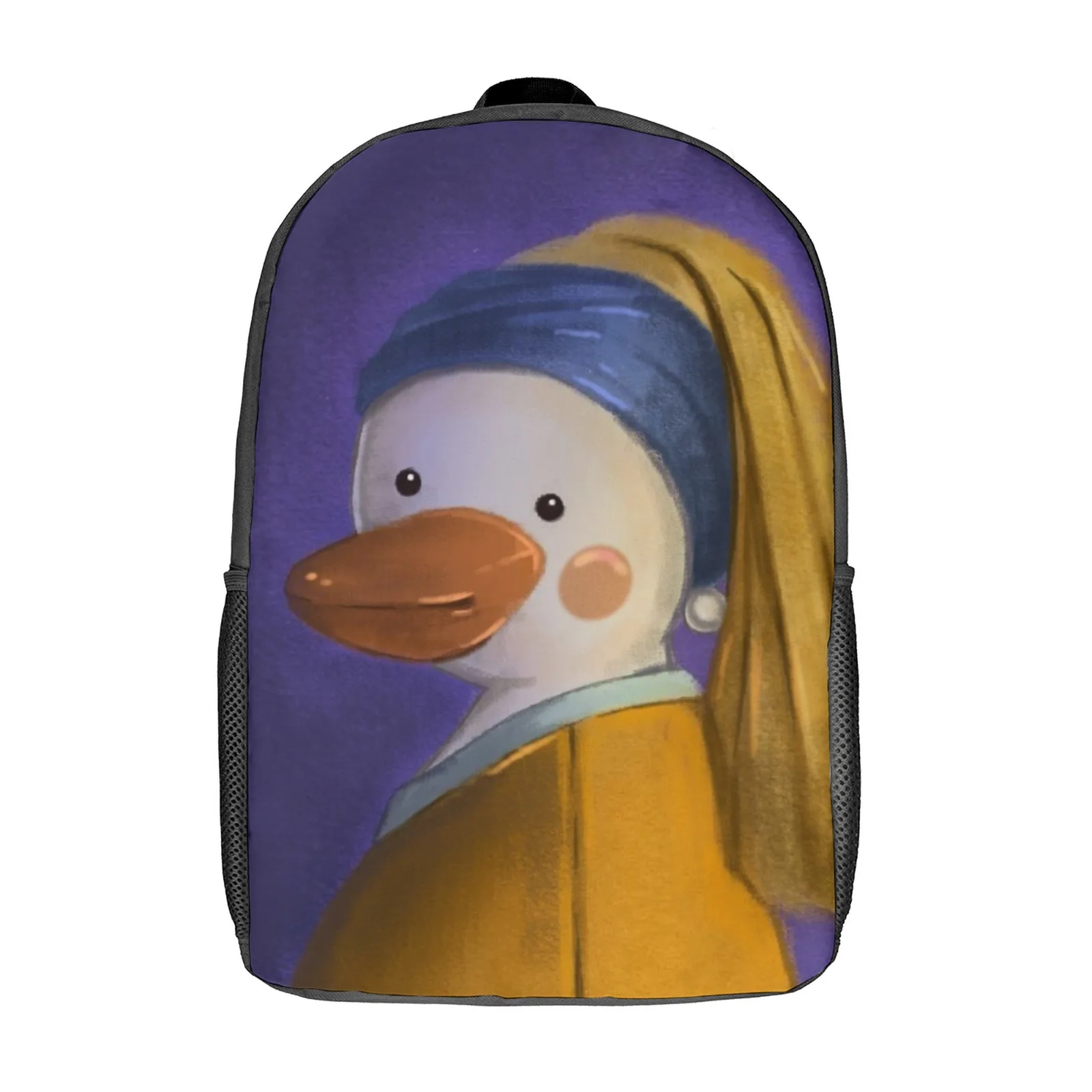 anatra con orecchino di perla Mochilas Escolares Zaini scolastici stampati per adolescenti Zaino per scuola primaria Zaino per scuola da 17 pollici