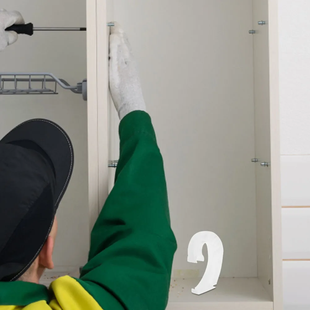 

4pcs J-Shaped Support Bracket For Hanging Clothes Shelf Storage Cabinet Pantry Wardrobe Bathroom Easy Install No Drill Space