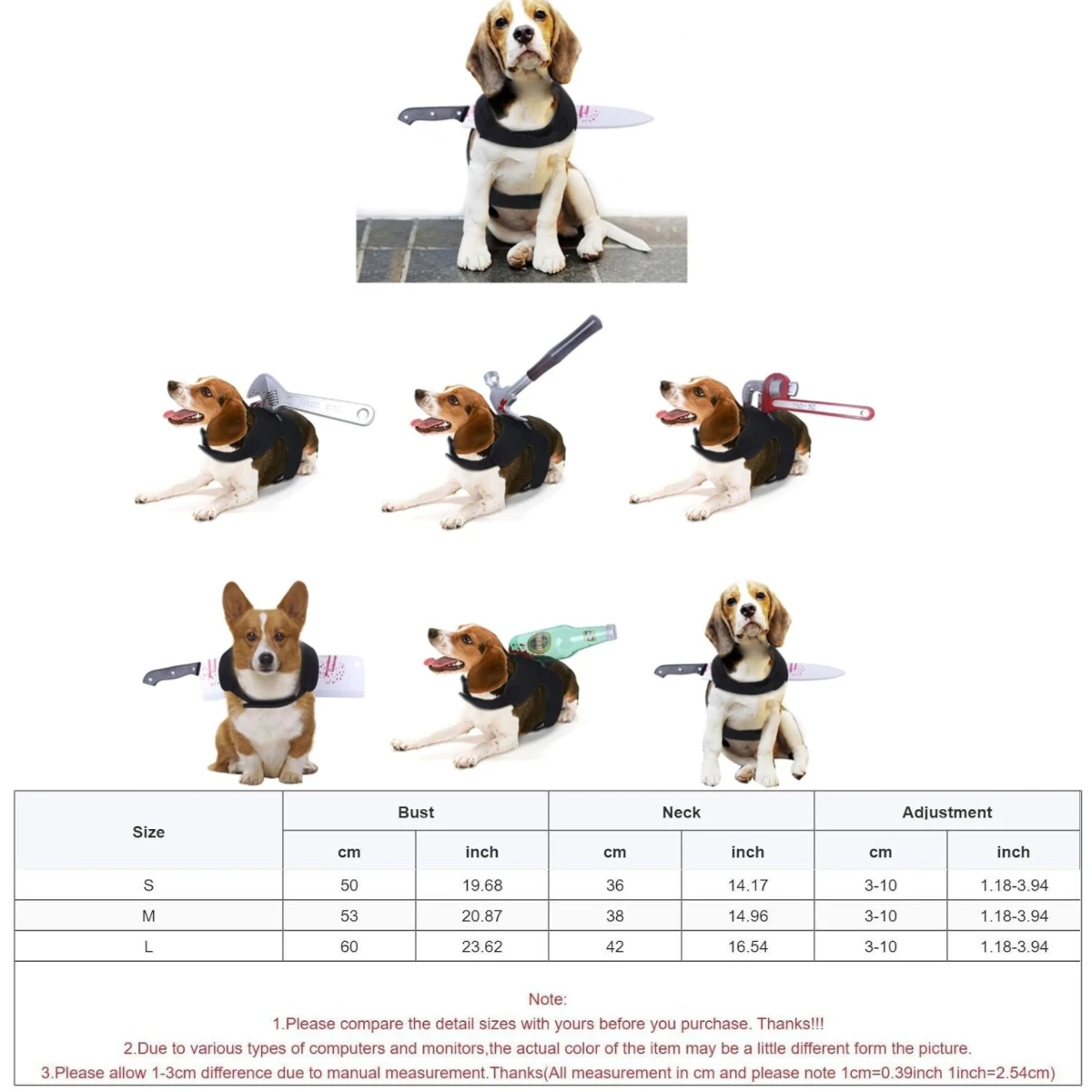 Funny Dog and Cat Cosplay Costume with Bloodstain Design description 1