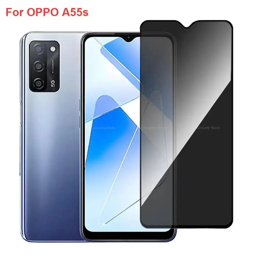 

Oppo A55s CPH2309 Anti Spy Privacy Tempered Glass Protector Compatible For Oppoa55s Full Cover Screen Phone Film