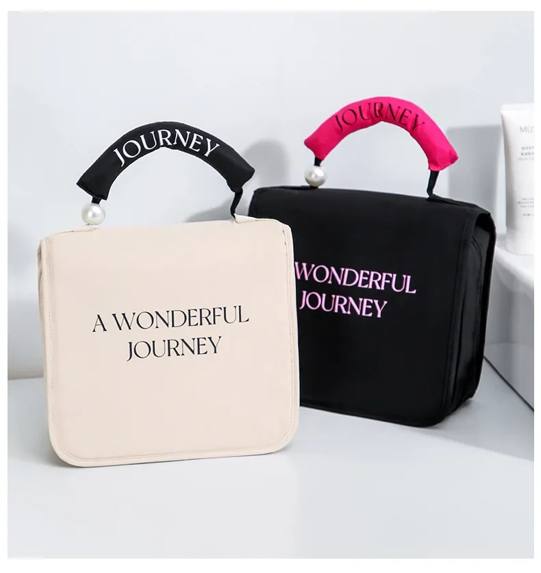 Hook toilet bag large capacity cosmetics waterproof storage bag wholesale high value travel portable cosmetic bag