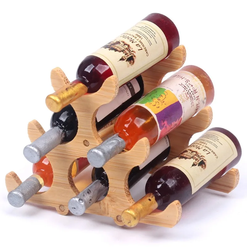 Dollhouse Wine Rack Set Wooden Mini Wood Drink Rack 1/6 Model Simulation Food Play House Scene Miniature Decoration Home Decor