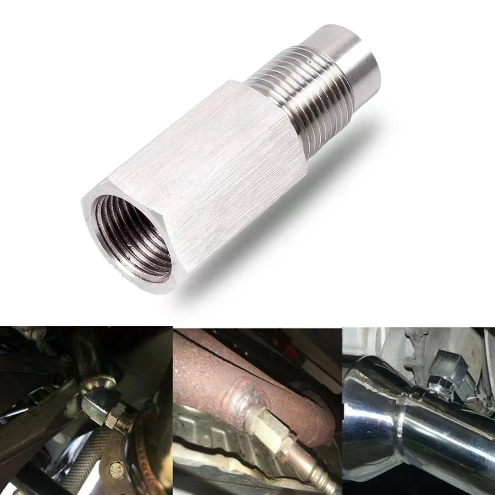 Uitlaat katalysator achterste zuurstofsensor spacer 90 graden mini katalysator lambda O2 adapter CEL reparatie, M18*1.5 universeel - afbeelding 2