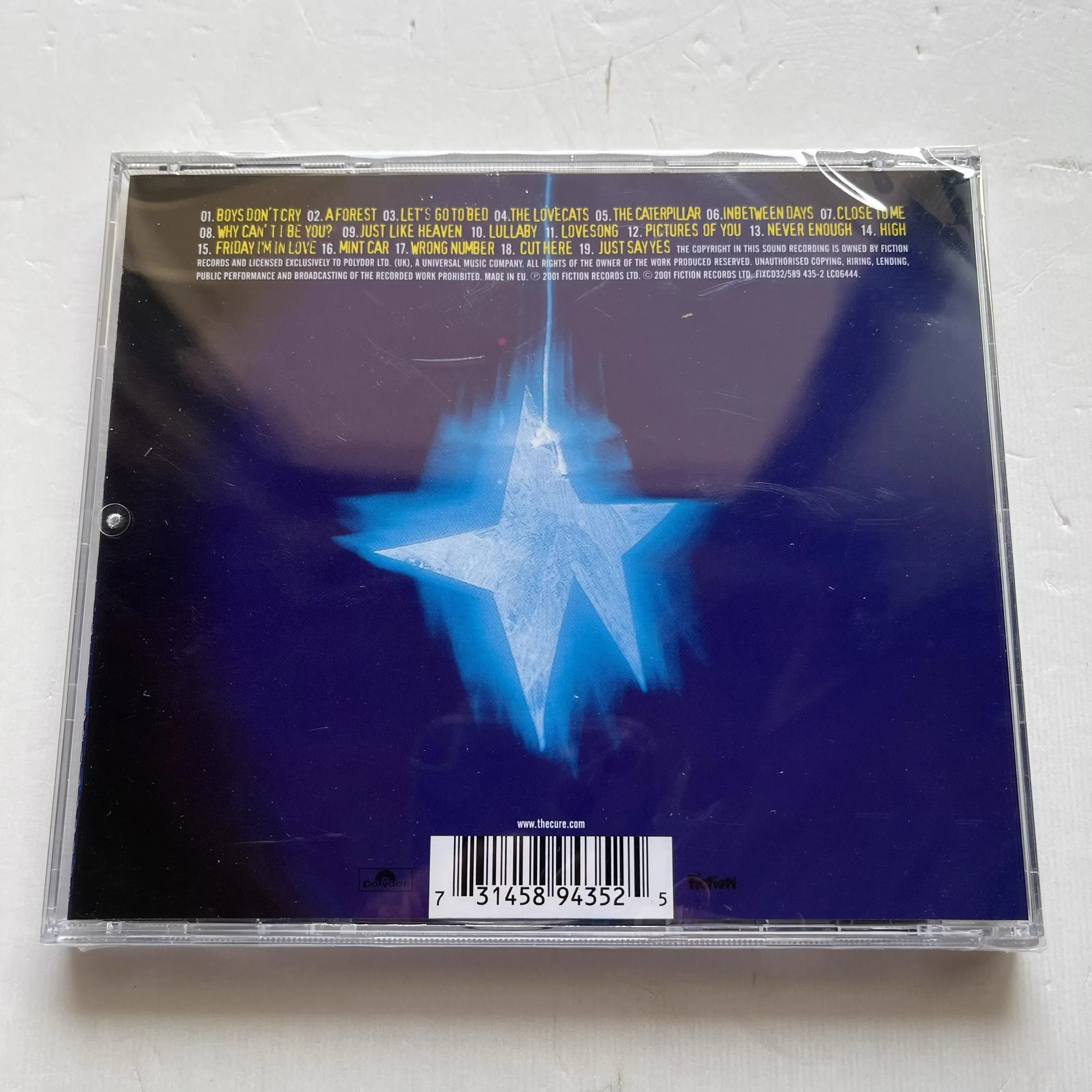 Pop The Cure Robert Smith 음악 CD Greatest Hits 앨범 음악 레코드 코스프레 워크맨 자동차 사운드 트랙 박스 파티 음악 컬렉션