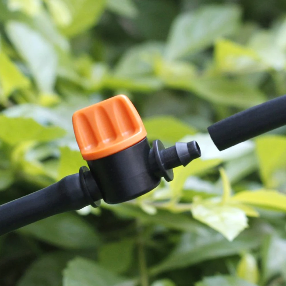 

10PCS Pvc Pipe Through Valve Irrigation Double Barb Mini Valve Drip Irrigation Capillary Mini Switch Valve