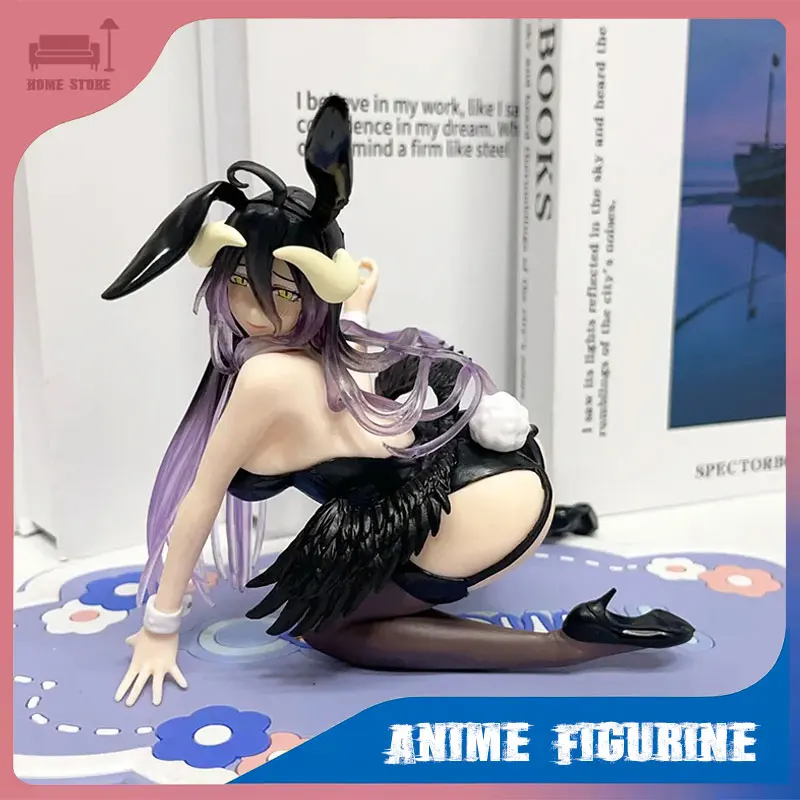 

12cm Anime Figurine Overlord Albedo Bunny Girl Anime Figure Swimsuit Albedo Action Statue PVC Model Adult Sexy Collectible Toy