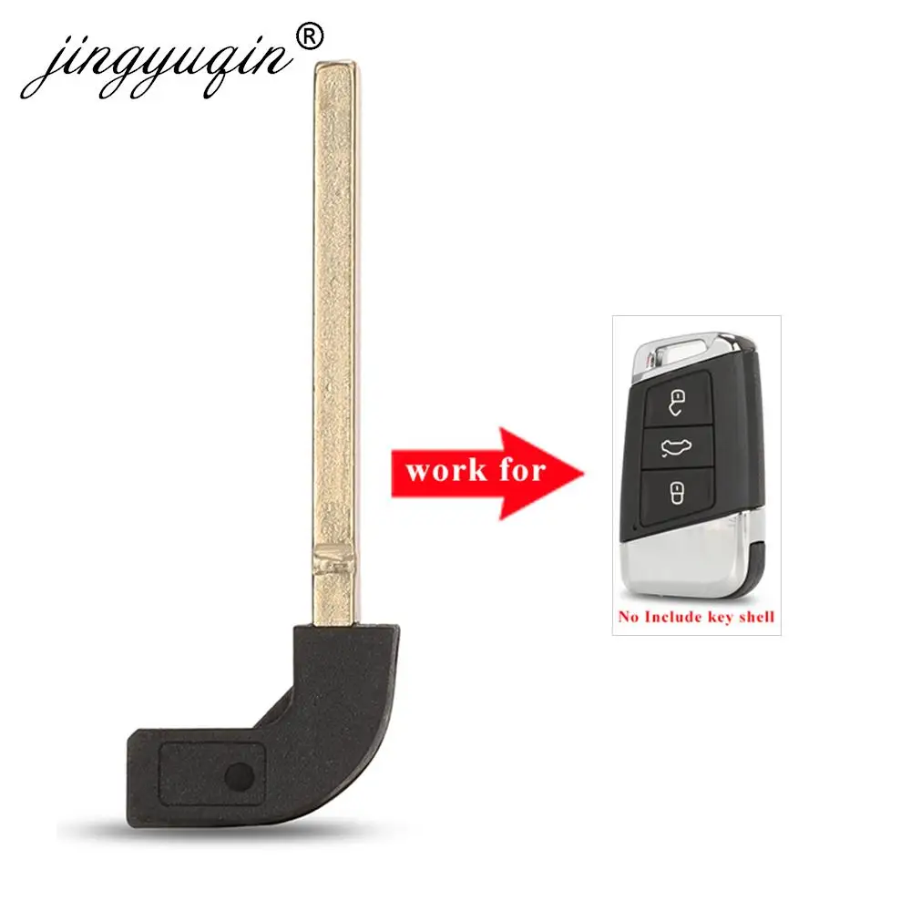 jingyuqin Replace Uncut Smart Emergency Insert Key Blade For Volkswagen VW Passat B8 New Magotan B5 Skoda A7 Variant Auto Key