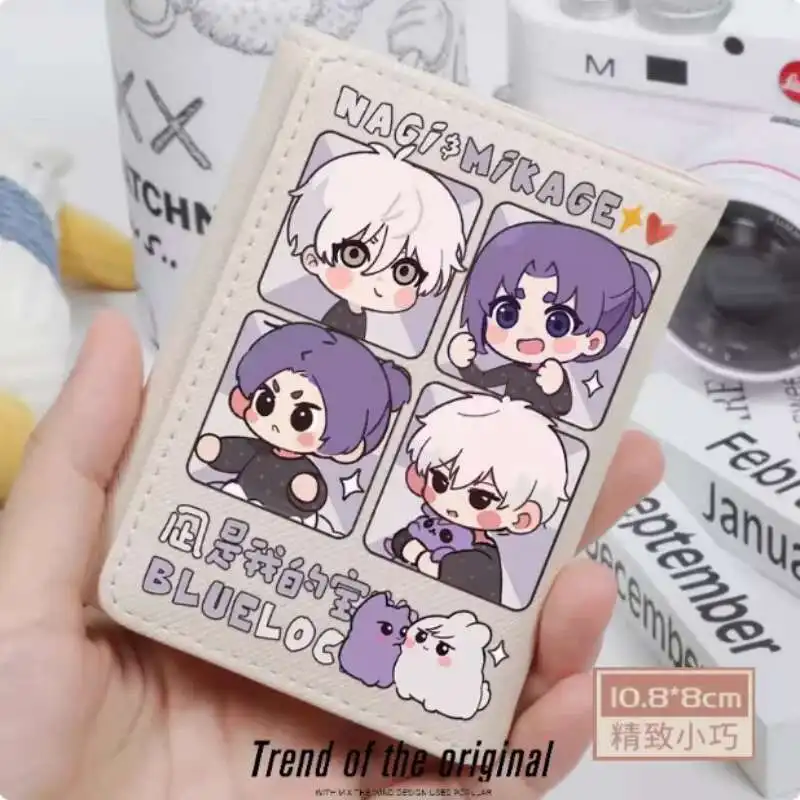 

Anime Mikage Reo Nagi Seishiro Blue Lock Fashion Wallet PU Purse Card Coin Hasp Money Bag Cosplay Gift B1715 Anime